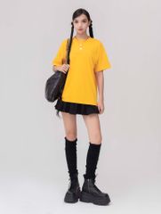 Áo Thun Hoạ Tiết Chữ Dập Nổi - Vàng