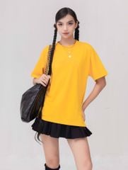 Áo Thun Hoạ Tiết Chữ Dập Nổi - Vàng