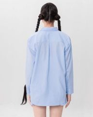 Set Sơmi Và Chân Váy Xếp Ly - Xanh dương