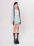  Set Sơmi Và Chân Váy Xếp Ly - Xanh Lá 