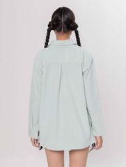 Set Sơmi Và Chân Váy Xếp Ly - Xanh Lá