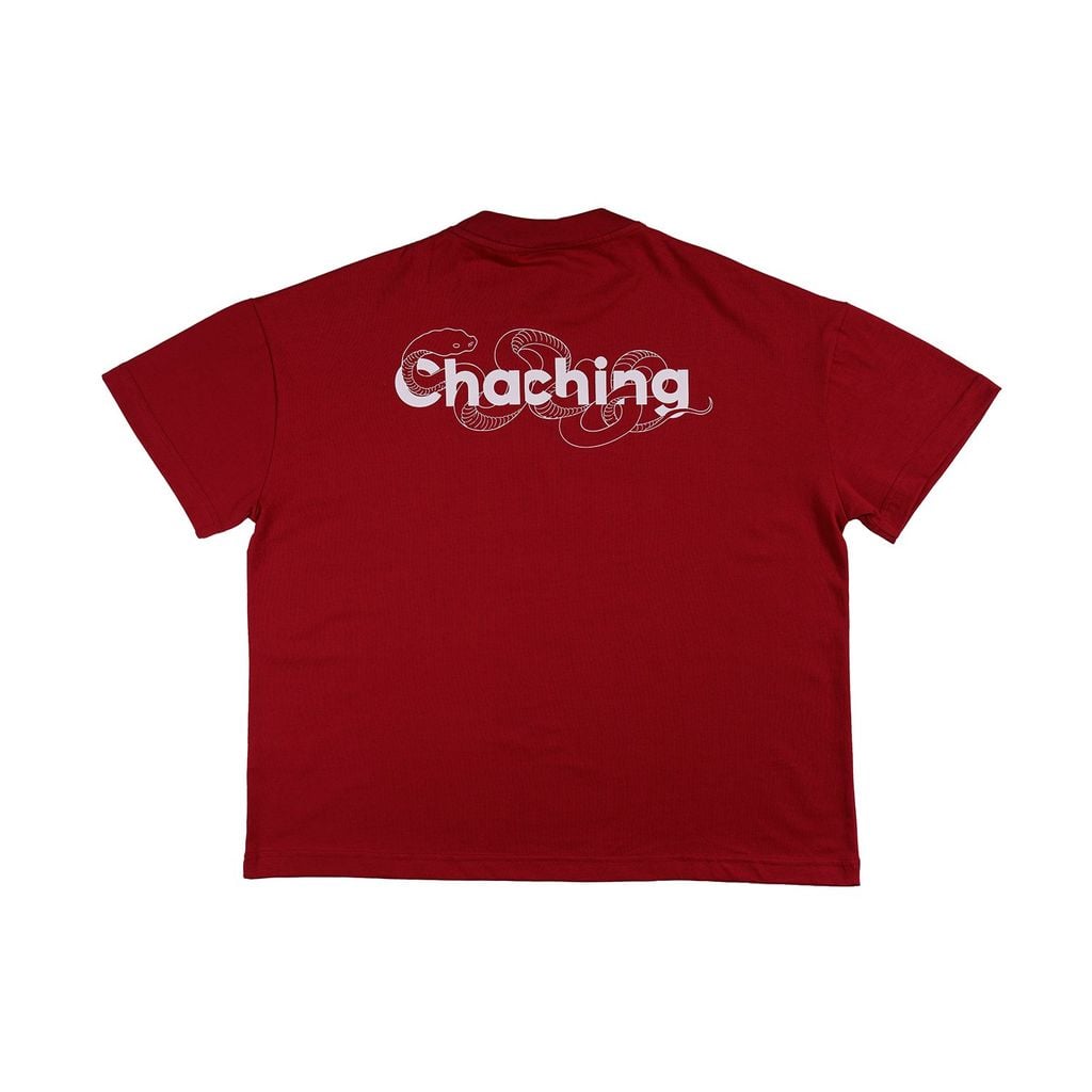 Áo Rắn Boxy In Logo Unisex - Đỏ