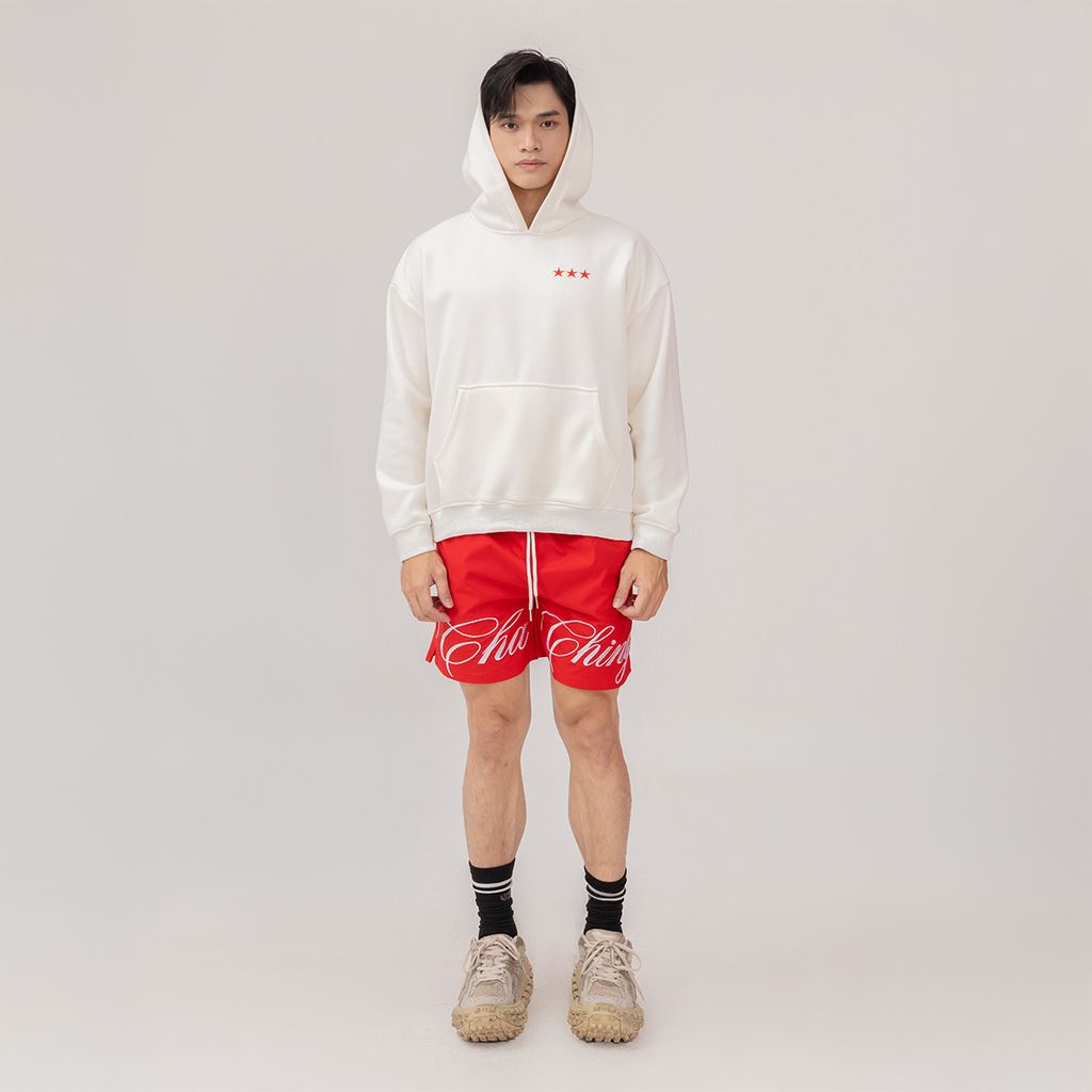 Áo Hoodie Unisex Form Oversize - Trắng