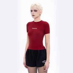 CHACHING BASIC BABY TEE – BURGUNDY RED