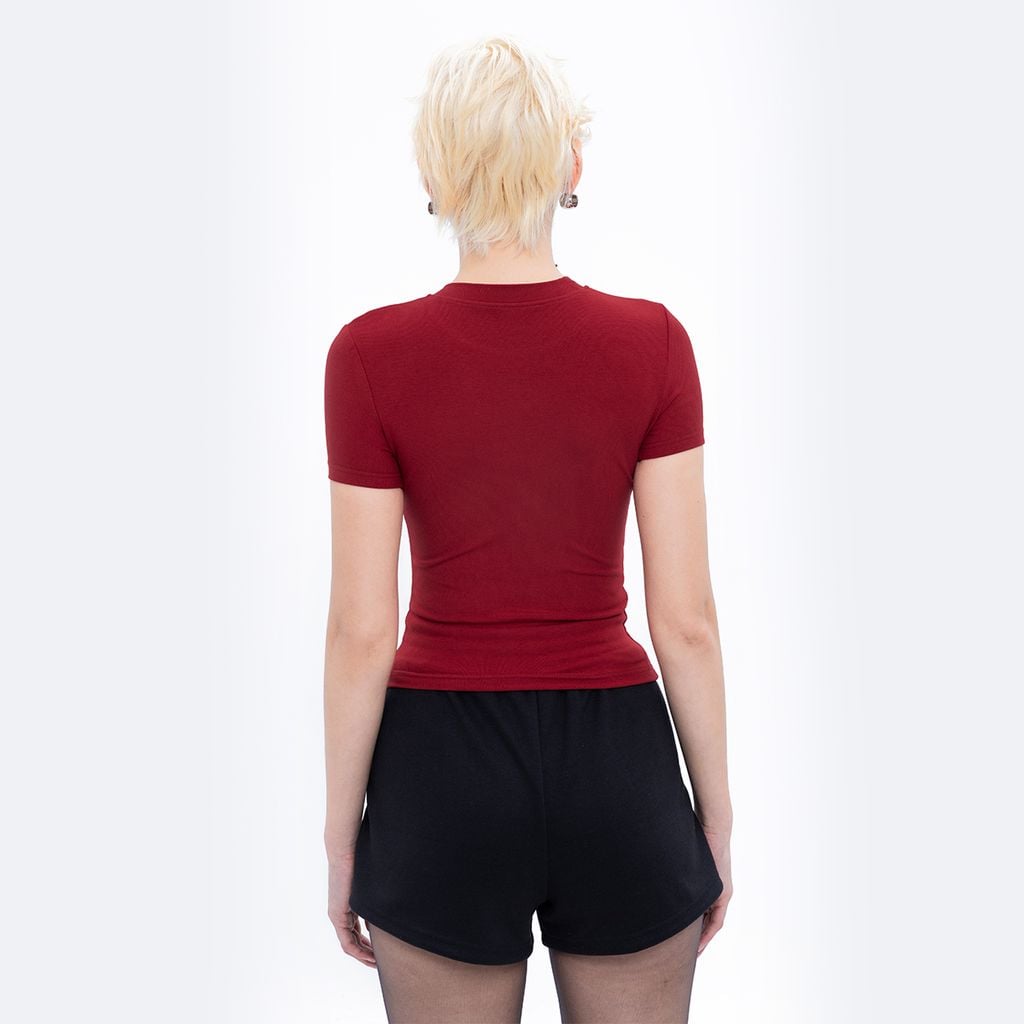 CHACHING BASIC BABY TEE – BURGUNDY RED