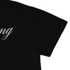 Áo Thun Unisex Form Boxy In Nhũ - Đen