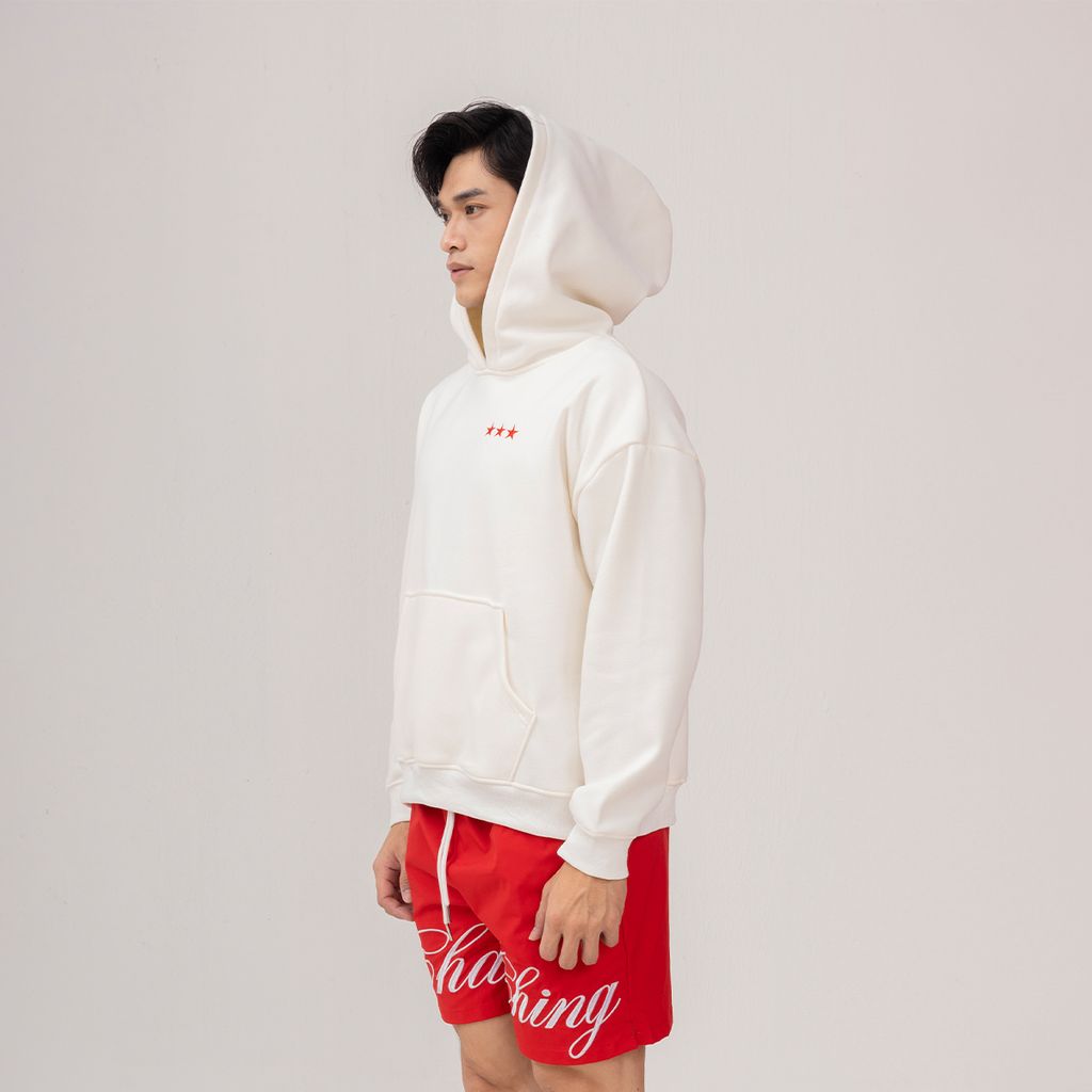 Áo Hoodie Unisex Form Oversize - Trắng