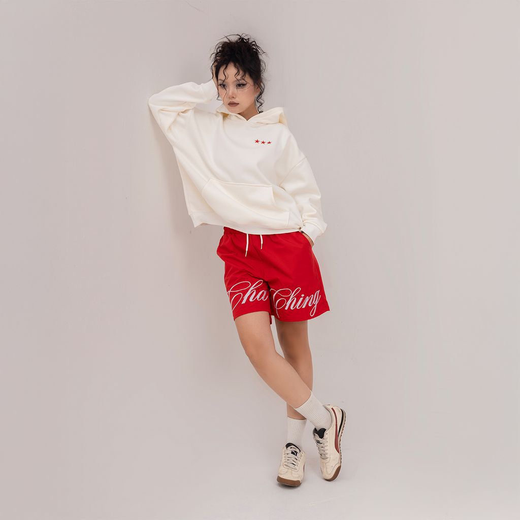 Áo Hoodie Unisex Form Oversize - Trắng