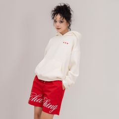 Áo Hoodie Unisex Form Oversize - Trắng