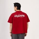  Áo Rắn Boxy In Logo Unisex - Đỏ 