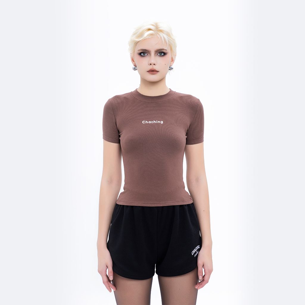 CHACHING BASIC BABY TEE – BROWN