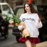  Chân Váy Dáng Xòe Nỉ Bông - Đỏ rượu 