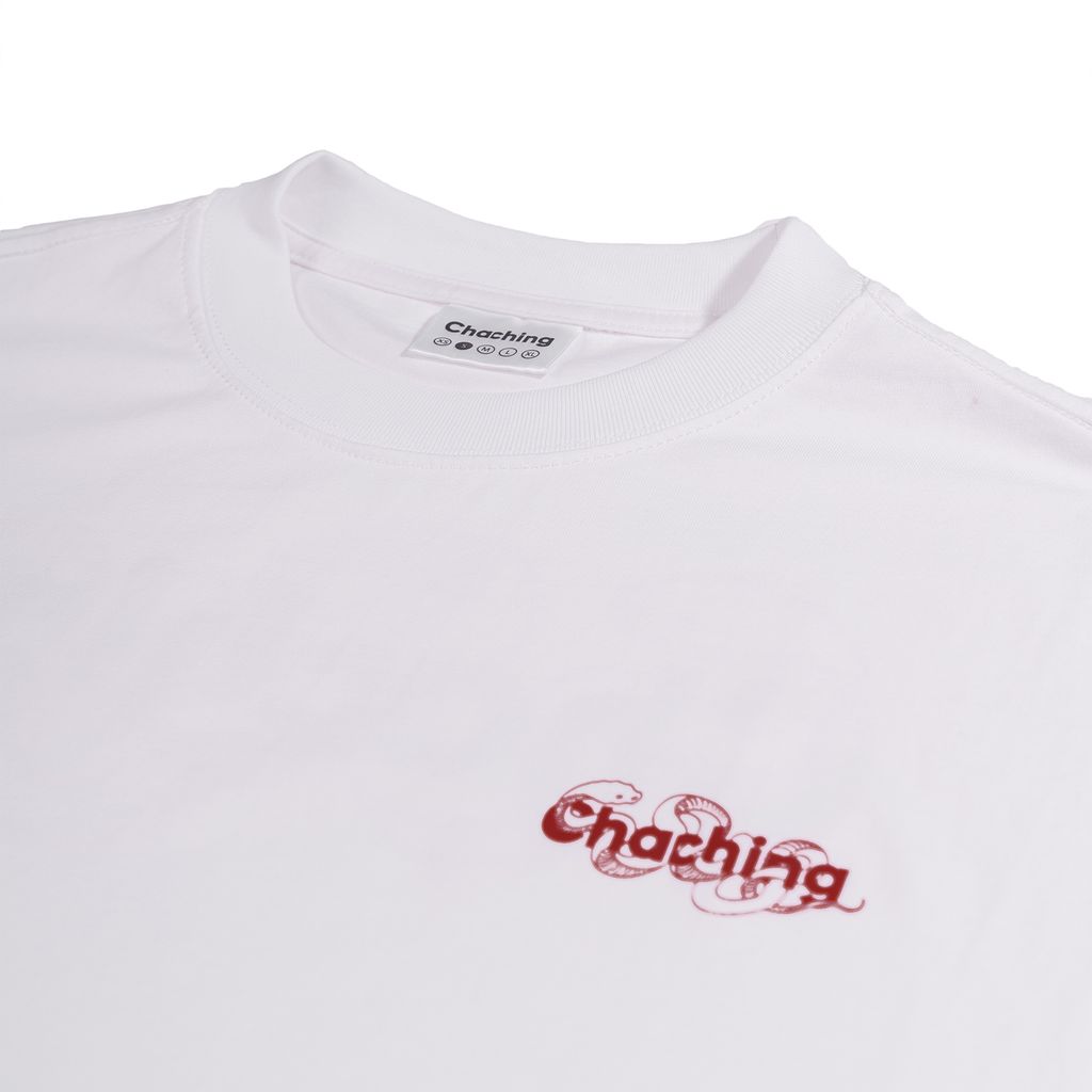 Áo Rắn Boxy In Logo Unisex - Trắng