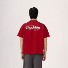 Áo Rắn Boxy In Logo Unisex - Đỏ