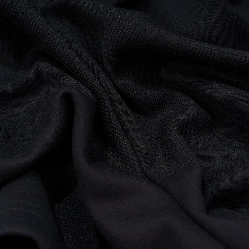 QUẦN SHORT NỈ THÊU LOGO - ĐEN