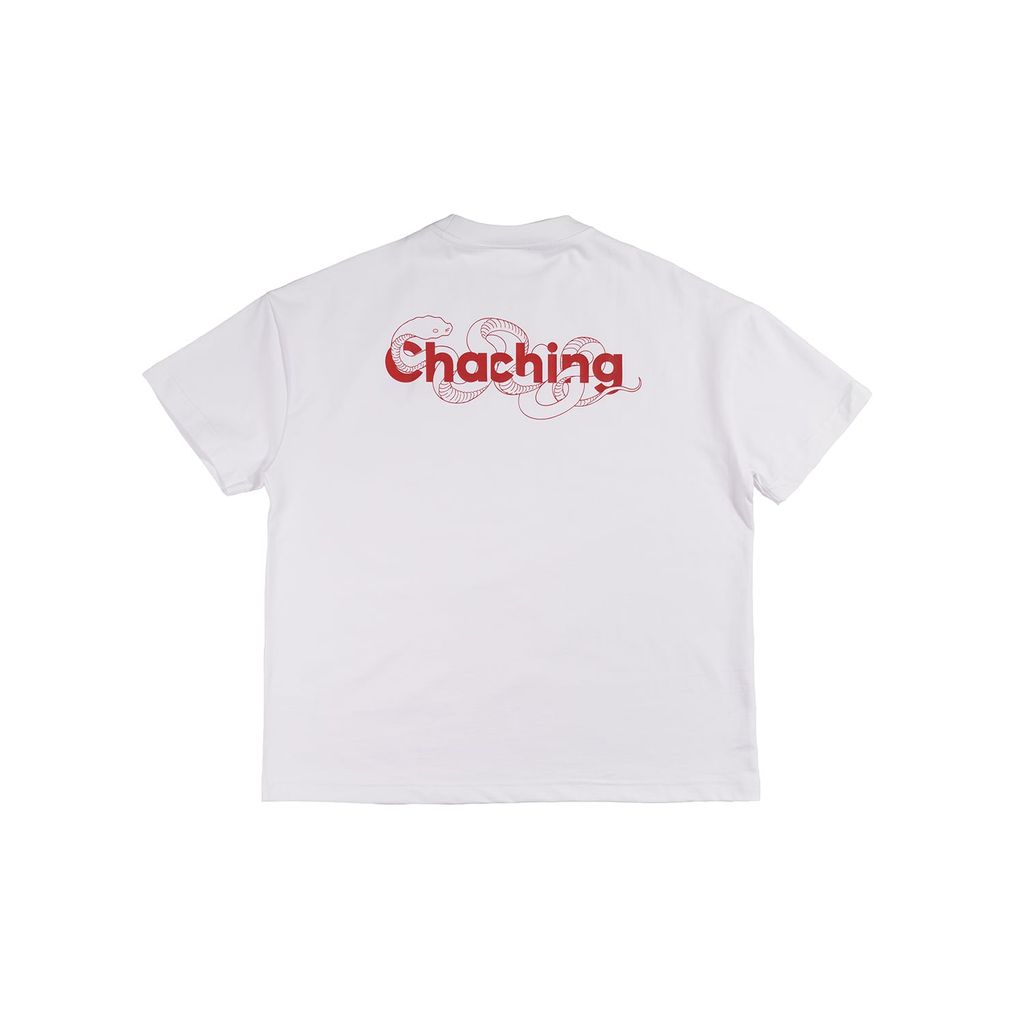 Áo Rắn Boxy In Logo Unisex - Trắng