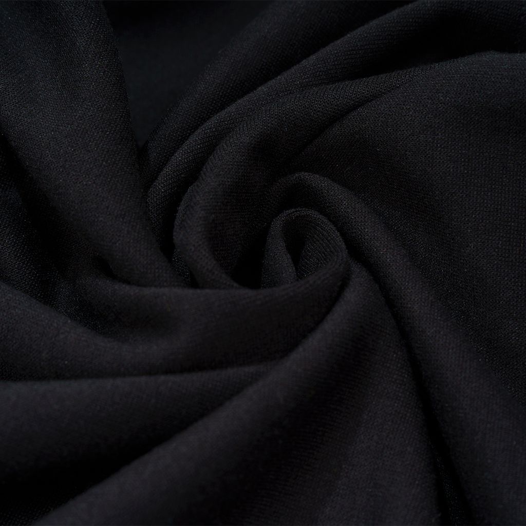 QUẦN SHORT NỈ THÊU LOGO - ĐEN