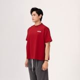  Áo Rắn Boxy In Logo Unisex - Đỏ 