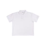  Áo Polo Form Boxy Logo Thêu Unisex - Trắng 