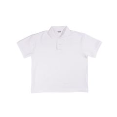 Áo Polo Form Boxy Logo Thêu Unisex - Trắng