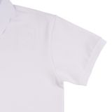  Áo Polo Form Boxy Logo Thêu Unisex - Trắng 