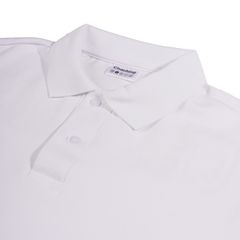 Áo Polo Form Boxy Logo Thêu Unisex - Trắng