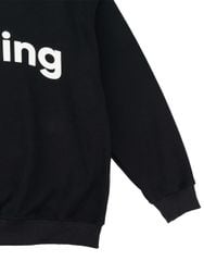 Áo Sweater Unisex Form Oversize - Đen