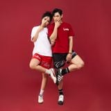  Áo Thun Couple Họa Tiết Lover Bông Xù - Đỏ đô 