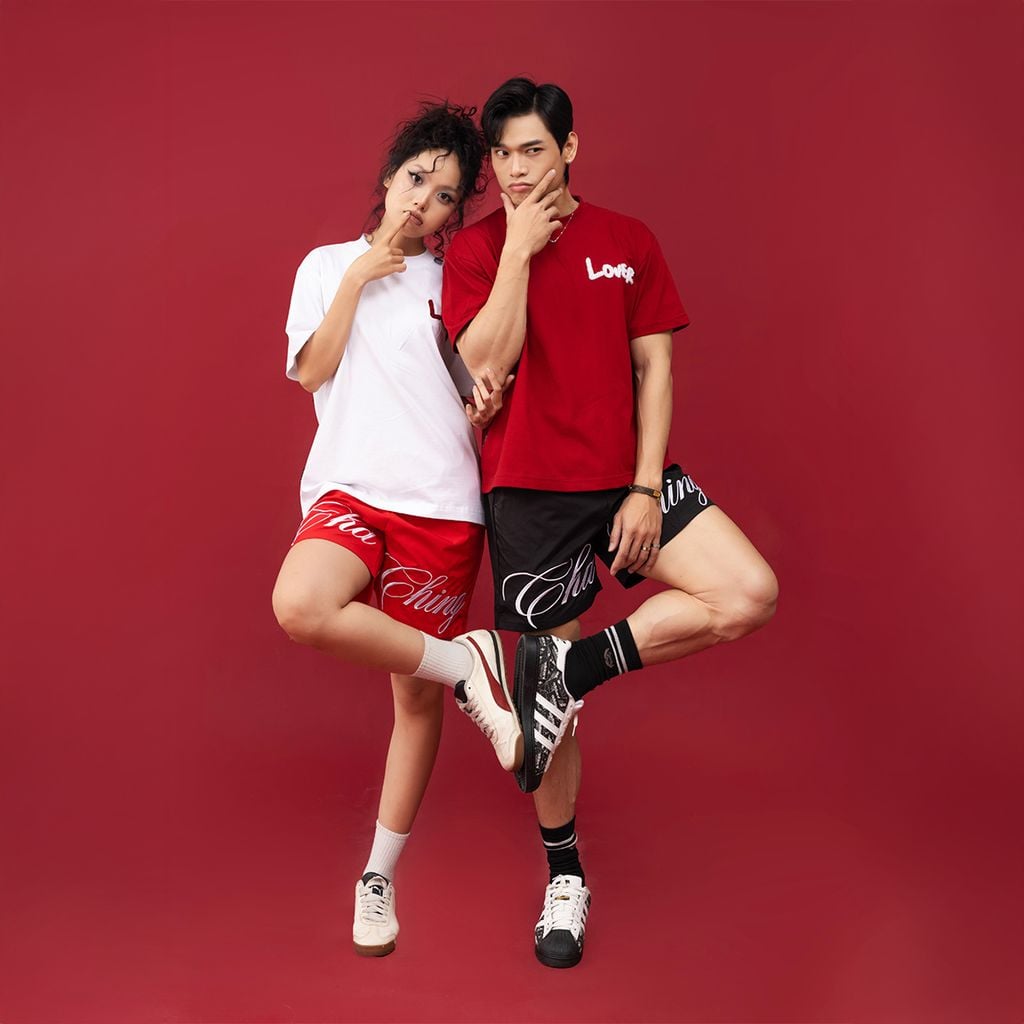 Áo Thun Couple Họa Tiết Lover Bông Xù - Trắng