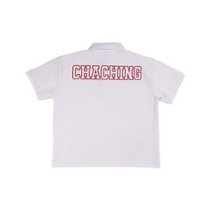 Áo Polo Form Boxy Logo Thêu Unisex - Trắng