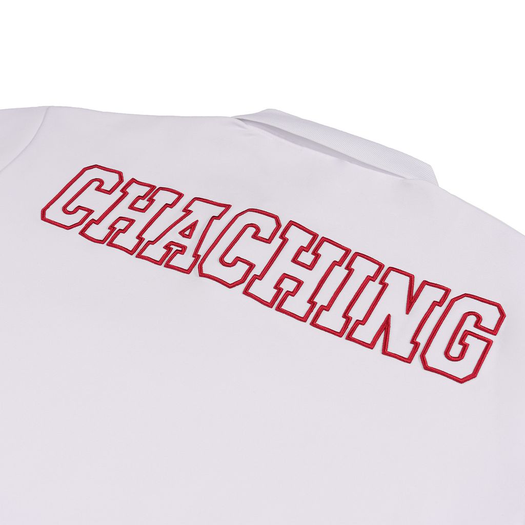 Áo Polo Form Boxy Logo Thêu Unisex - Trắng