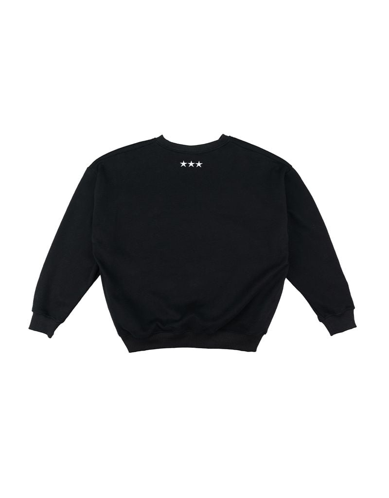 Áo Sweater Unisex Form Oversize - Đen