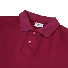 Áo Polo Form Boxy Logo Thêu Unisex - Đỏ
