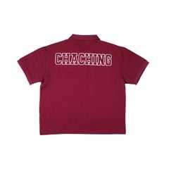 Áo Polo Form Boxy Logo Thêu Unisex - Đỏ