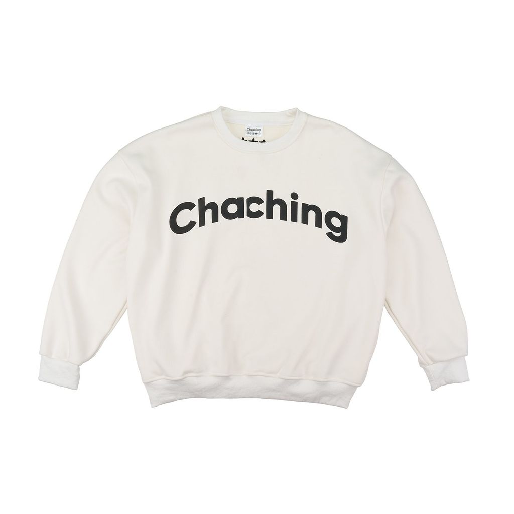 Áo Sweater Unisex Form Oversize - Trắng