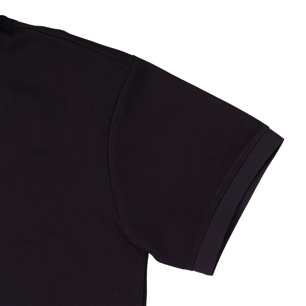 Áo Polo Form Boxy Logo Thêu Unisex - Đen
