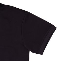 Áo Polo Form Boxy Logo Thêu Unisex - Đen