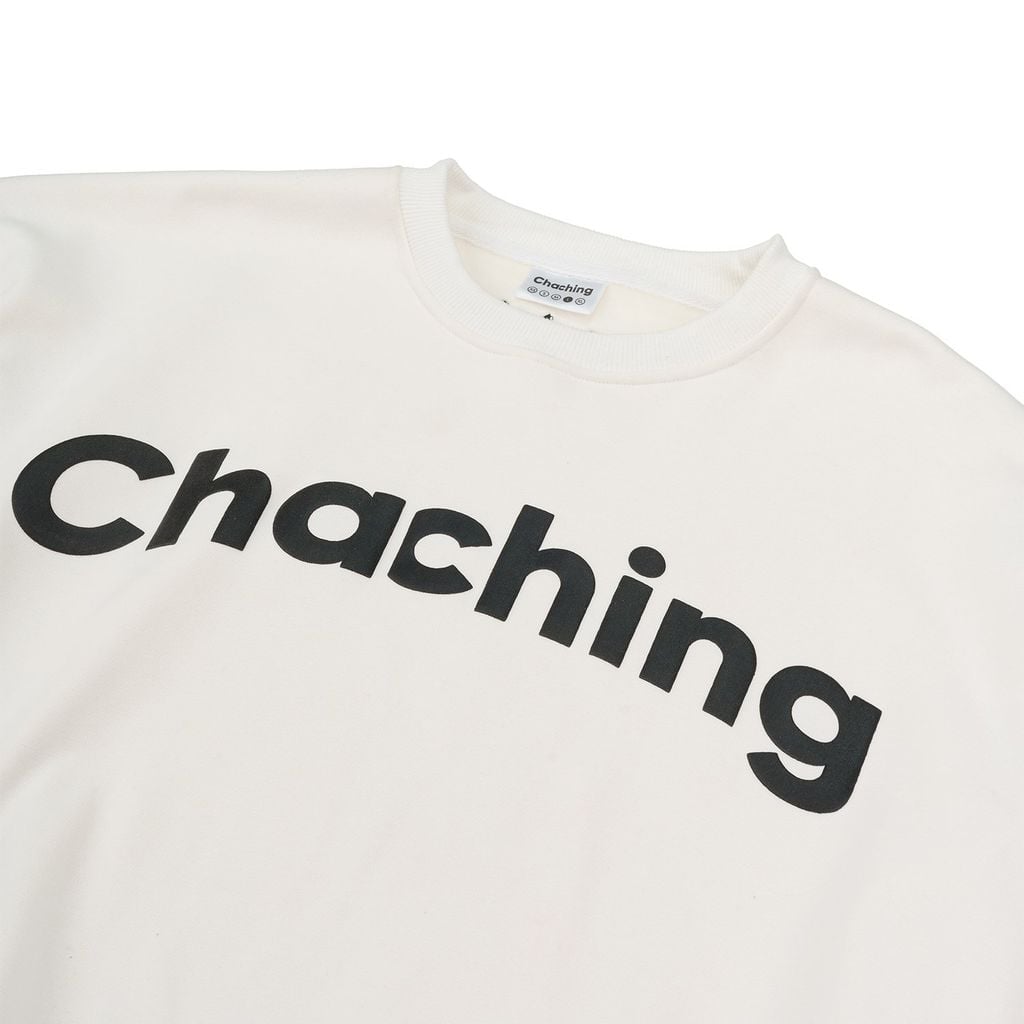 Áo Sweater Unisex Form Oversize - Trắng