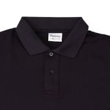  Áo Polo Form Boxy Logo Thêu Unisex - Đen 