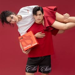 Áo Rắn Boxy In Logo Unisex - Trắng