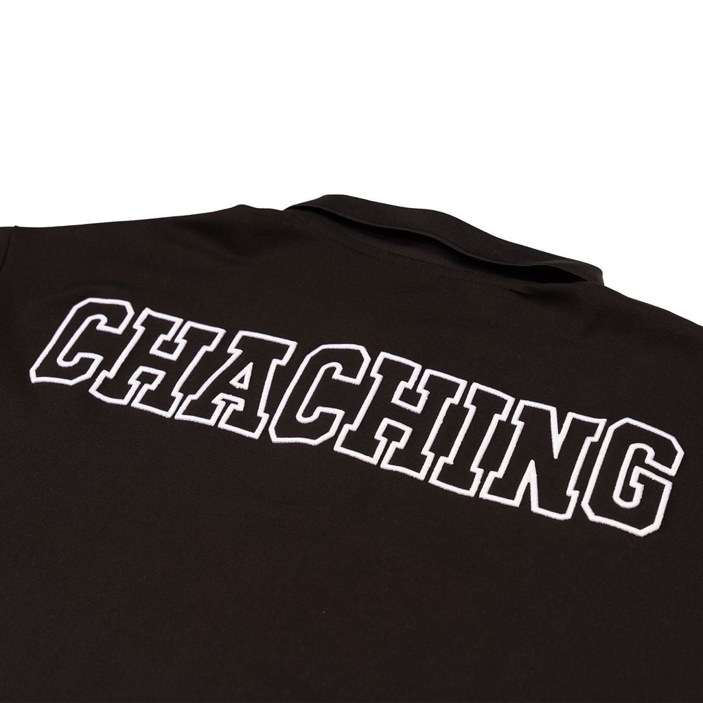 Áo Polo Form Boxy Logo Thêu Unisex - Đen