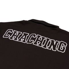 Áo Polo Form Boxy Logo Thêu Unisex - Đen