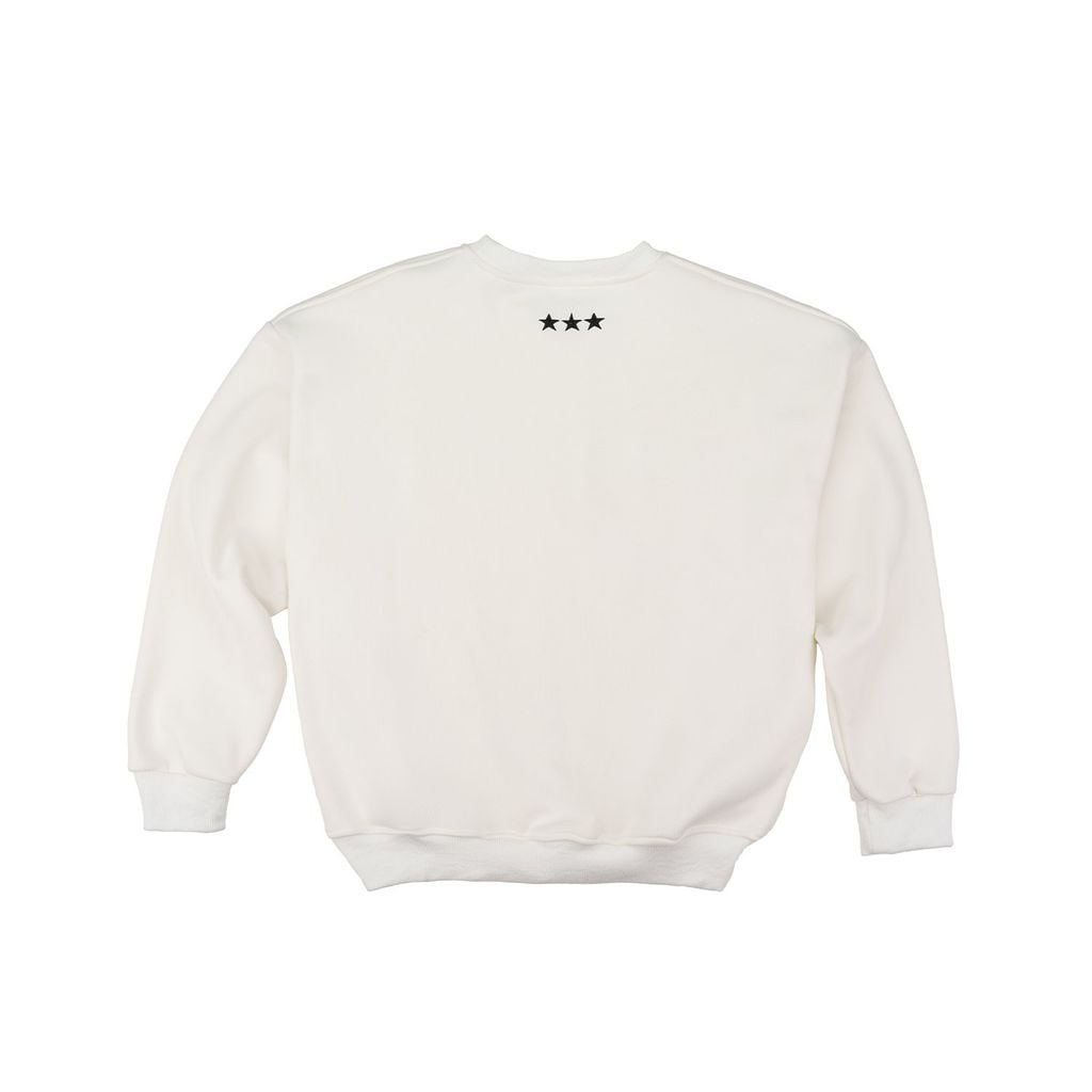 Áo Sweater Unisex Form Oversize - Trắng