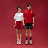  Áo Rắn Boxy In Logo Unisex - Trắng 
