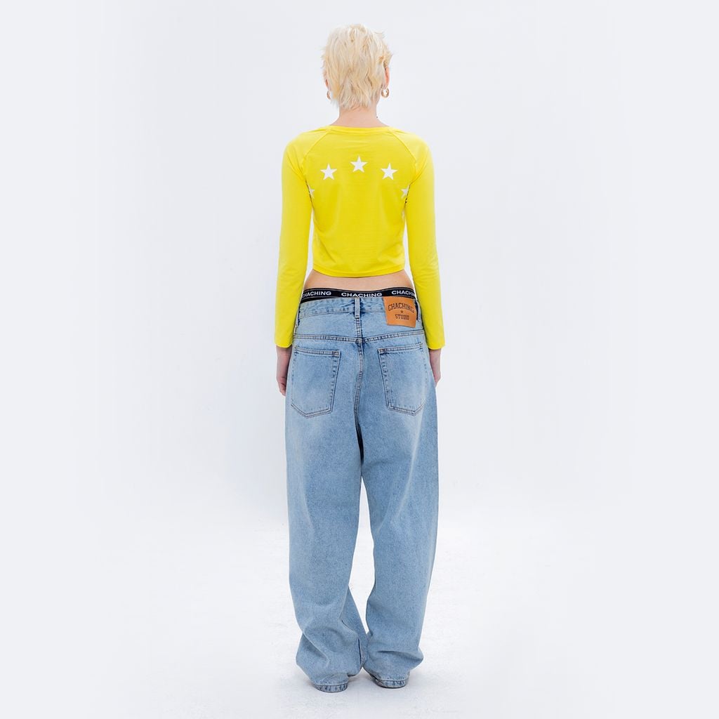 CHACHING STAR LONG-SLEEVE TOP – Yellow