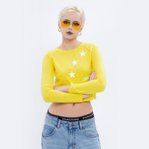 CHACHING STAR LONG-SLEEVE TOP – Yellow