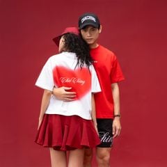 Áo Thun Couple Họa Tiết Valentine - Trắng