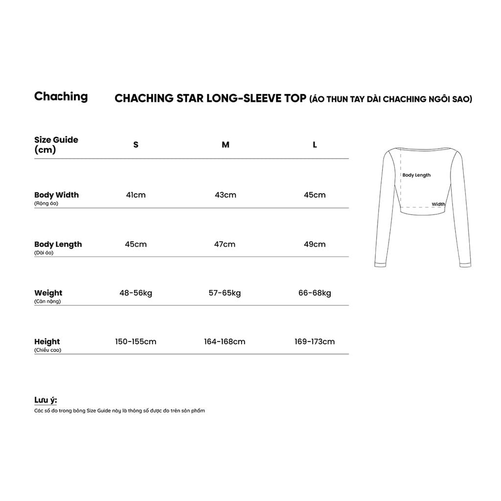 CHACHING STAR LONG-SLEEVE TOP – BLACK
