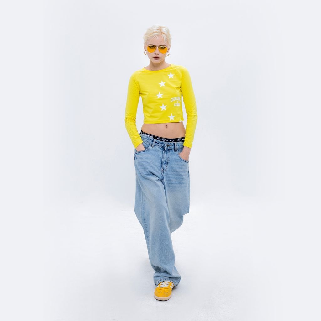 CHACHING STAR LONG-SLEEVE TOP – Yellow