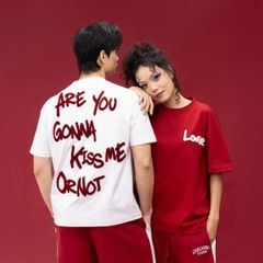 Áo Thun Couple Họa Tiết Lover Bông Xù - Trắng